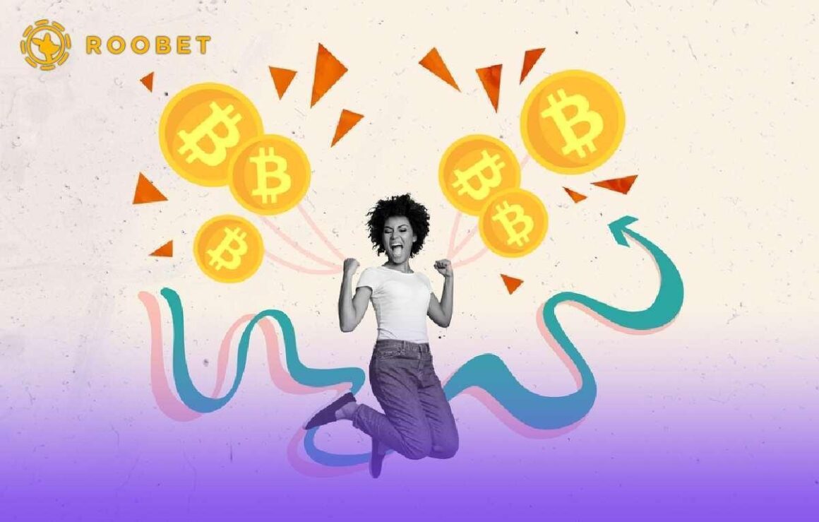 Happy player enjoying a crypto platform
